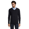 French Navy - Back - SOLS Mens Glory V Neck Sweater