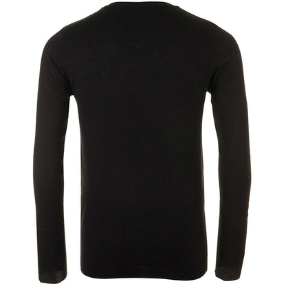 Black - Back - SOLS Mens Glory V Neck Sweater