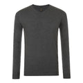 Charcoal Marl - Front - SOLS Mens Glory V Neck Sweater