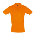 Orange - Front - SOLS Mens Perfect Pique Short Sleeve Polo Shirt