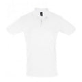 White - Front - SOLS Mens Perfect Pique Short Sleeve Polo Shirt