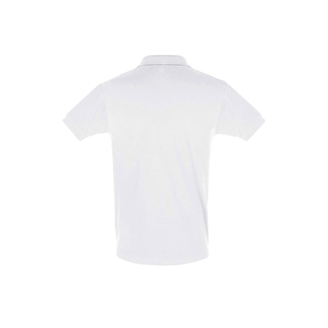 White - Side - SOLS Mens Perfect Pique Short Sleeve Polo Shirt