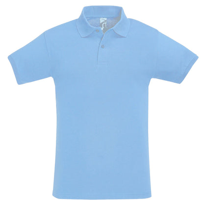 Sky Blue - Front - SOLS Mens Perfect Pique Short Sleeve Polo Shirt