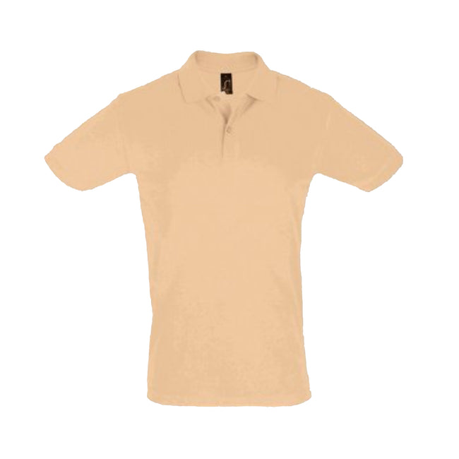 Sand - Front - SOLS Mens Perfect Pique Short Sleeve Polo Shirt