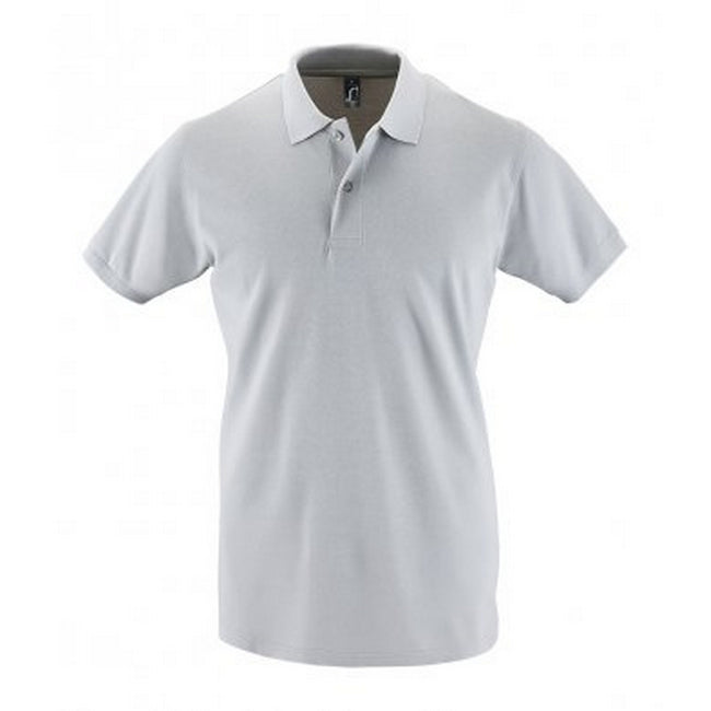 Pure Grey - Front - SOLS Mens Perfect Pique Short Sleeve Polo Shirt
