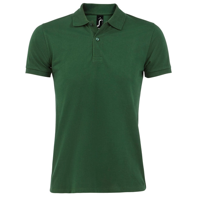 Bottle Green - Front - SOLS Mens Perfect Pique Short Sleeve Polo Shirt