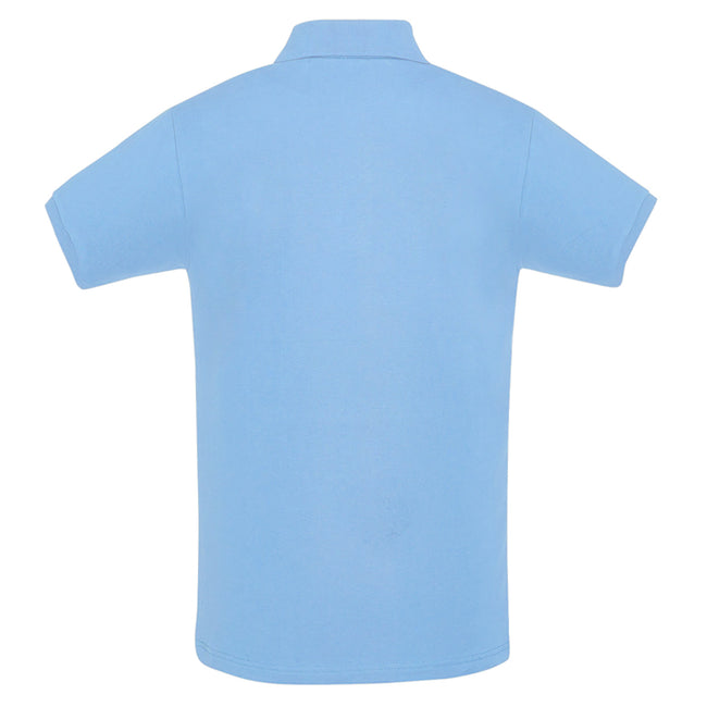 Sky Blue - Pack Shot - SOLS Mens Perfect Pique Short Sleeve Polo Shirt
