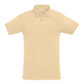 Sand - Back - SOLS Mens Perfect Pique Short Sleeve Polo Shirt