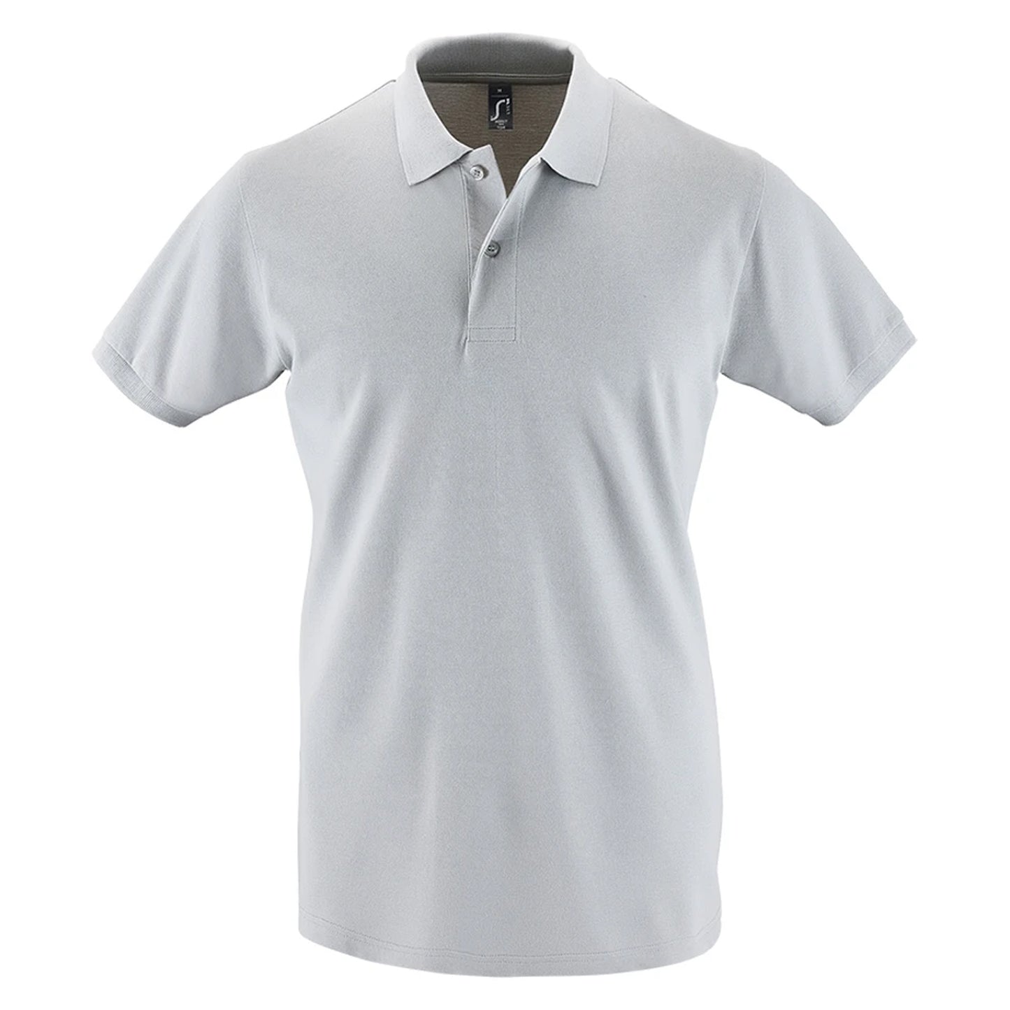 Pure Grey - Front - SOLS Mens Perfect Pique Short Sleeve Polo Shirt