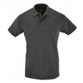 Charcoal Marl - Front - SOLS Mens Perfect Pique Short Sleeve Polo Shirt