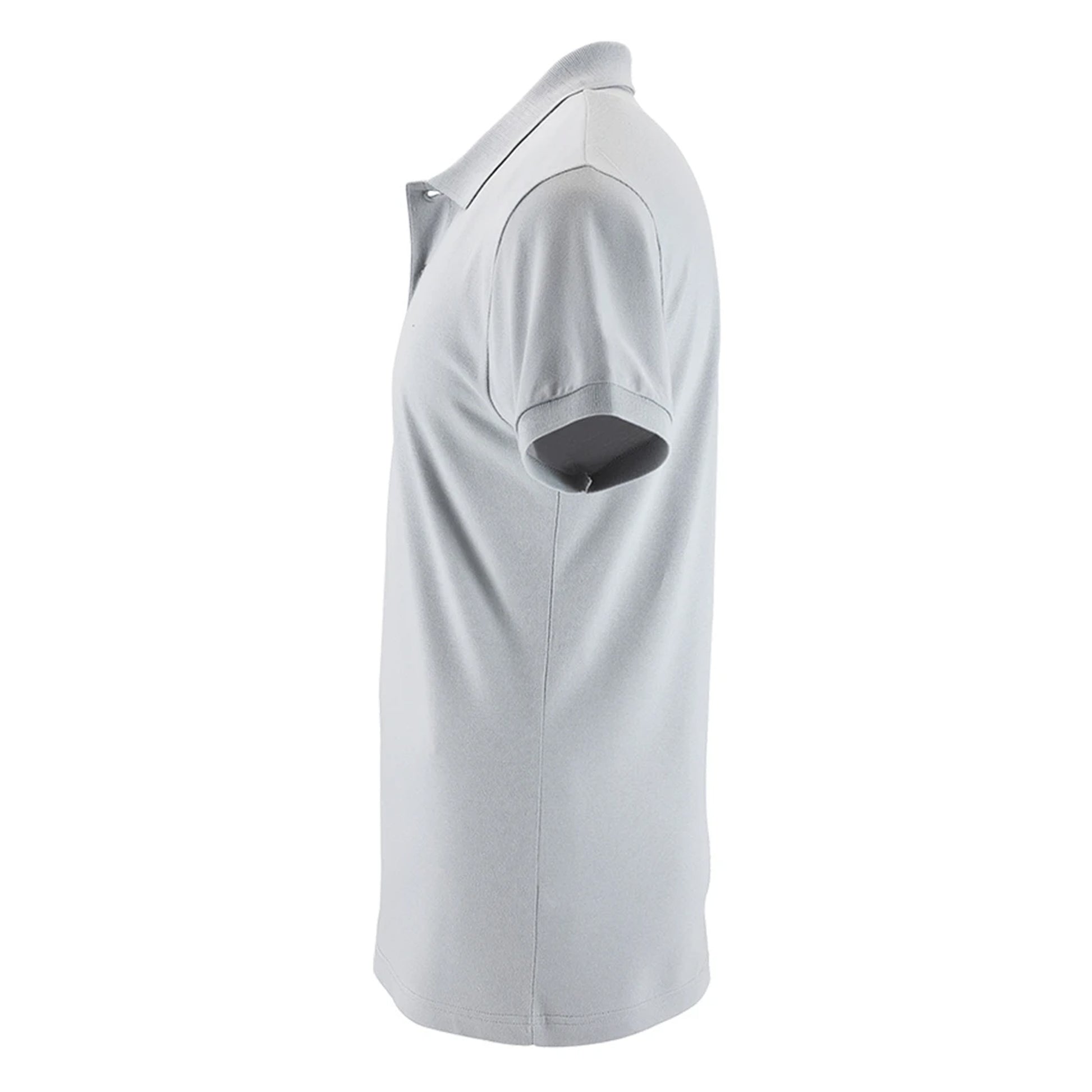 Pure Grey - Side - SOLS Mens Perfect Pique Short Sleeve Polo Shirt