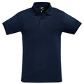 French Navy - Front - SOLS Mens Perfect Pique Short Sleeve Polo Shirt