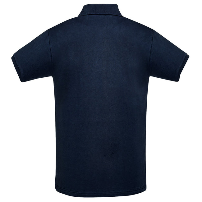 French Navy - Back - SOLS Mens Perfect Pique Short Sleeve Polo Shirt