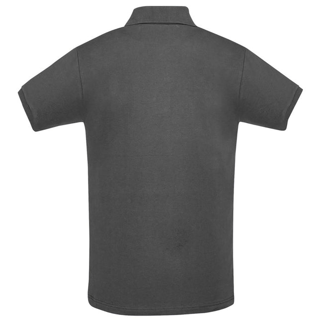 Dark Grey - Back - SOLS Mens Perfect Pique Short Sleeve Polo Shirt