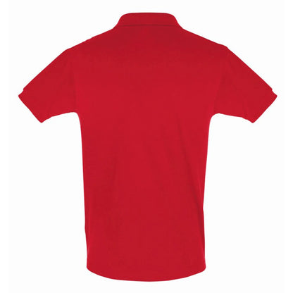 Red - Back - SOLS Mens Perfect Pique Short Sleeve Polo Shirt
