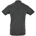 Charcoal Marl - Back - SOLS Mens Perfect Pique Short Sleeve Polo Shirt