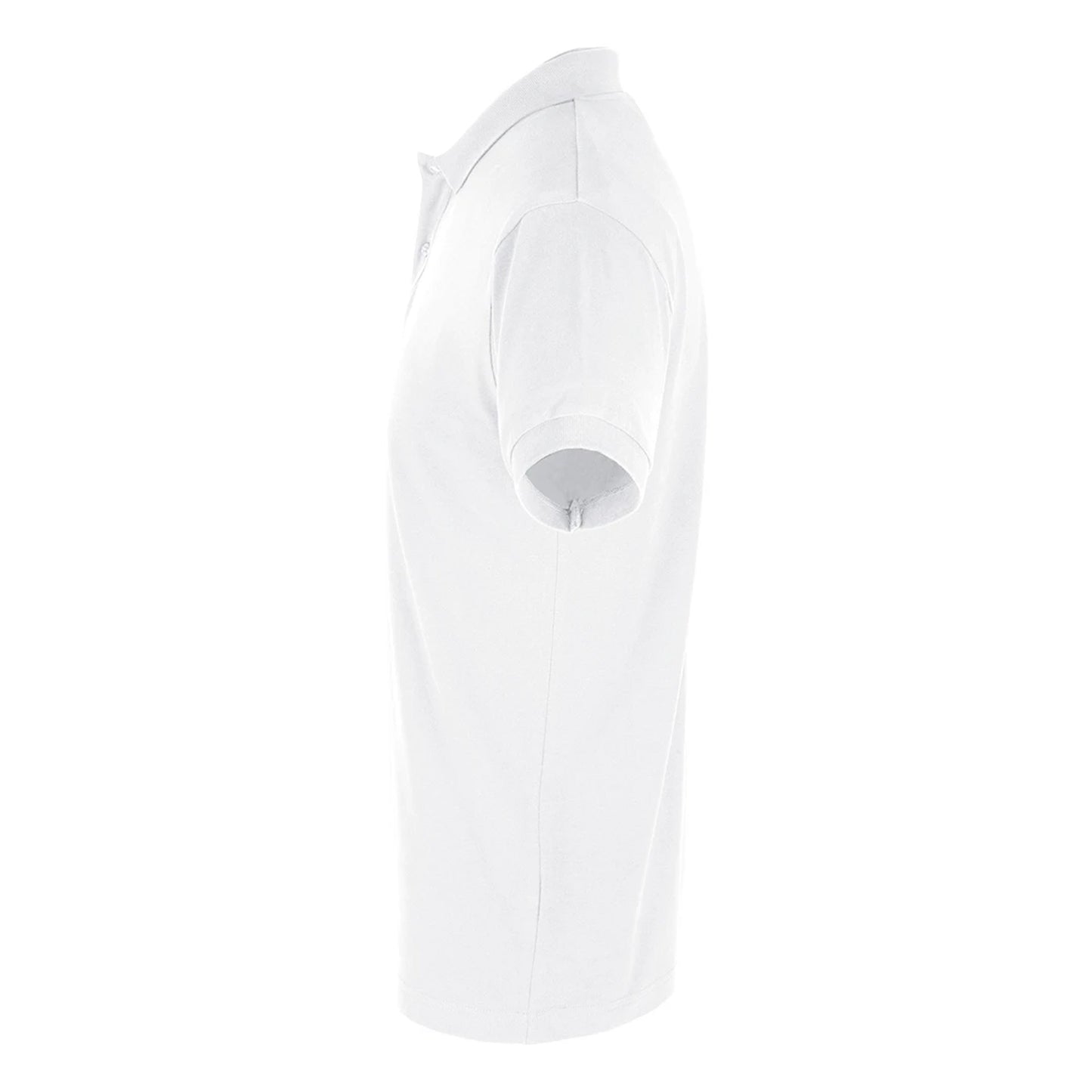 White - Side - SOLS Mens Perfect Pique Short Sleeve Polo Shirt