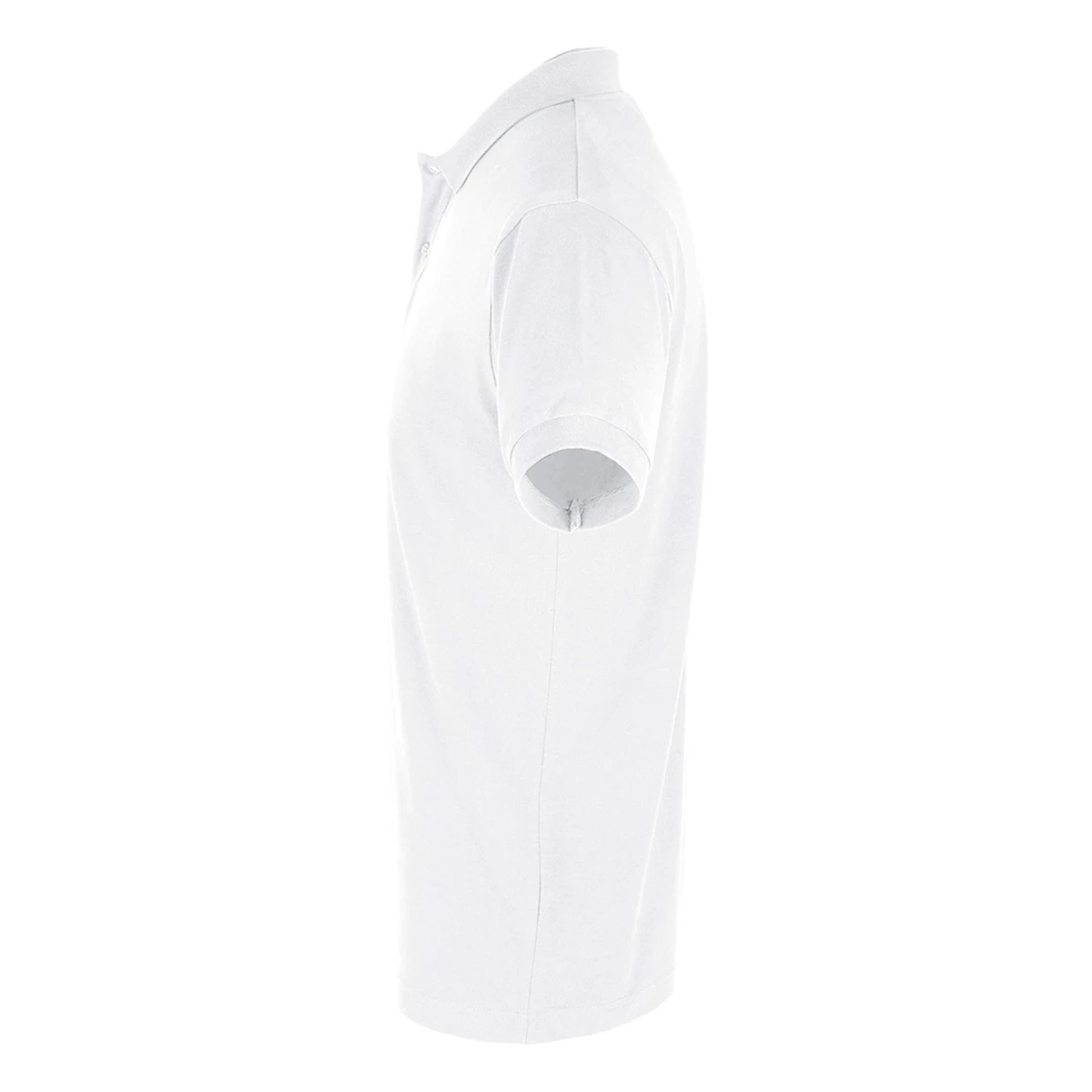 White - Side - SOLS Mens Perfect Pique Short Sleeve Polo Shirt