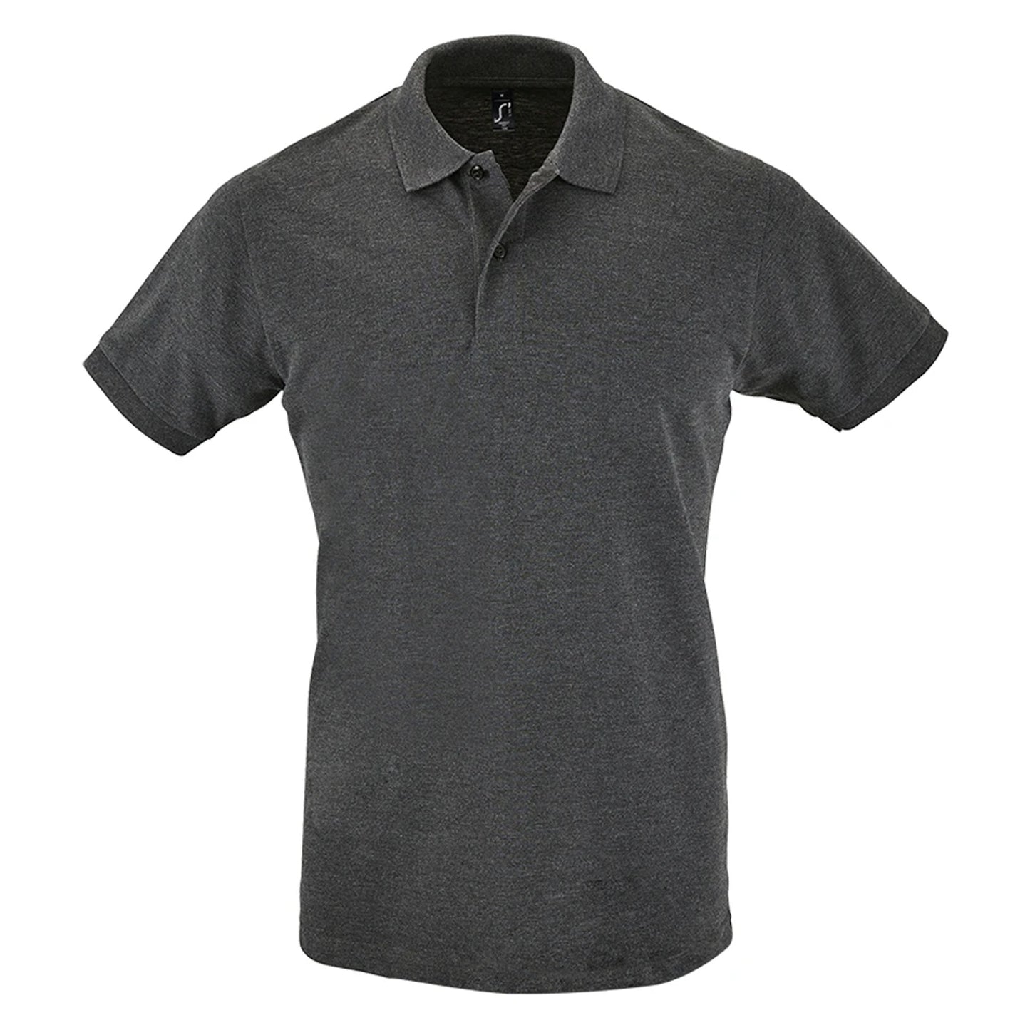 Charcoal Marl - Front - SOLS Mens Perfect Pique Short Sleeve Polo Shirt