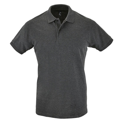 Charcoal Marl - Front - SOLS Mens Perfect Pique Short Sleeve Polo Shirt