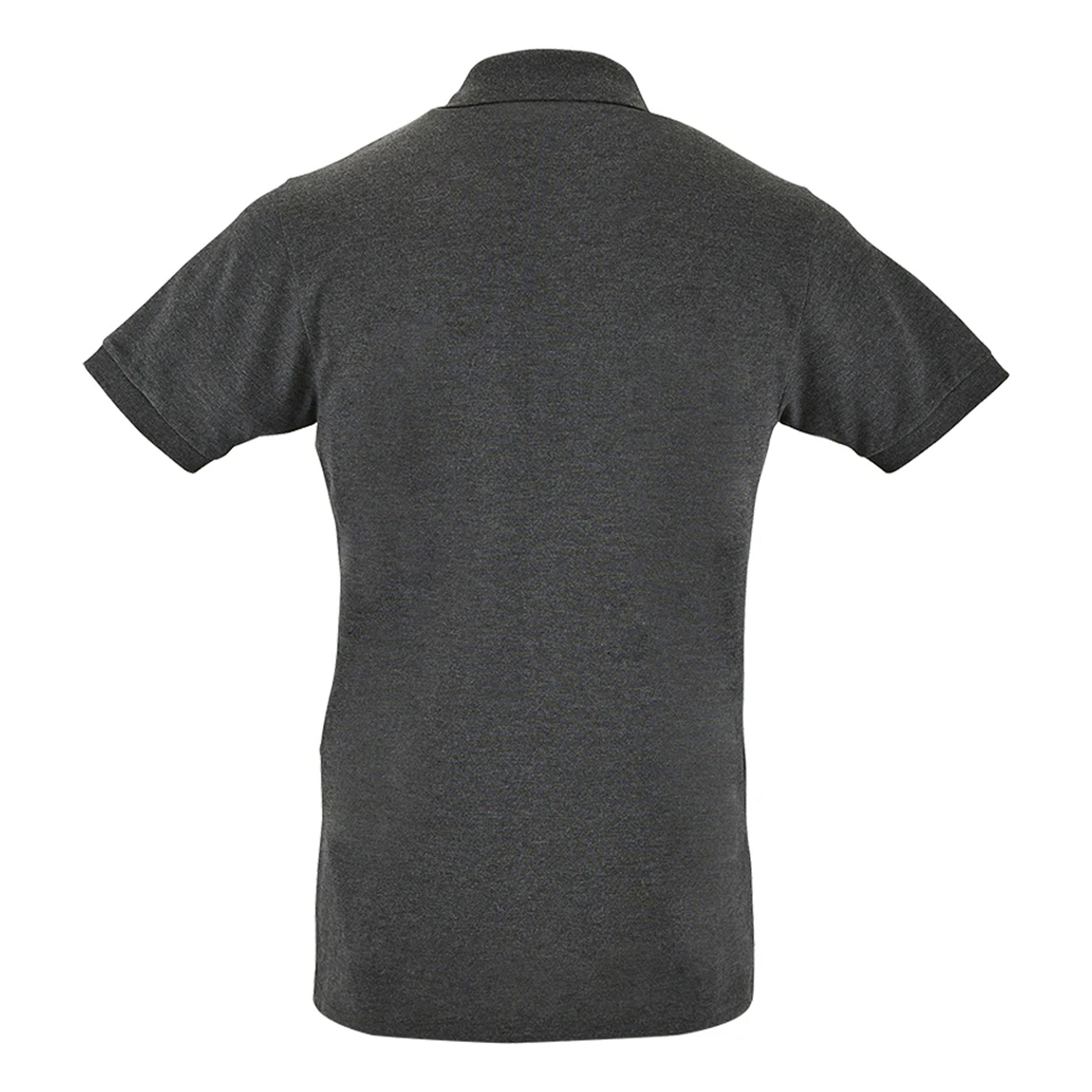 Charcoal Marl - Back - SOLS Mens Perfect Pique Short Sleeve Polo Shirt