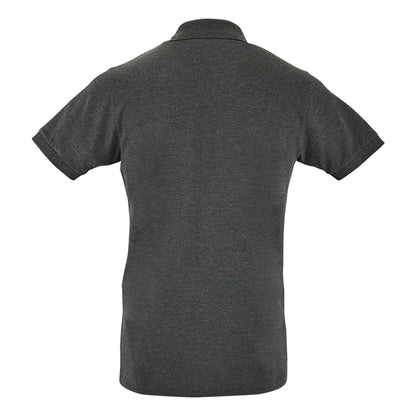 Charcoal Marl - Back - SOLS Mens Perfect Pique Short Sleeve Polo Shirt