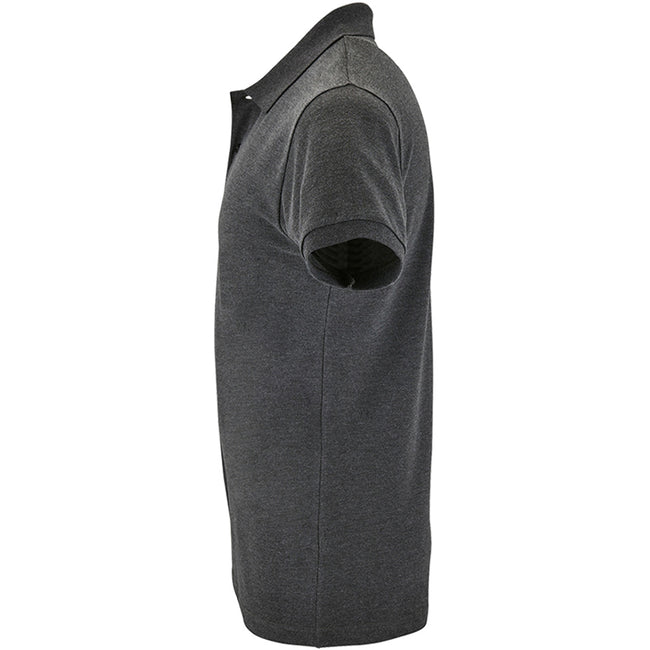 Charcoal Marl - Side - SOLS Mens Perfect Pique Short Sleeve Polo Shirt