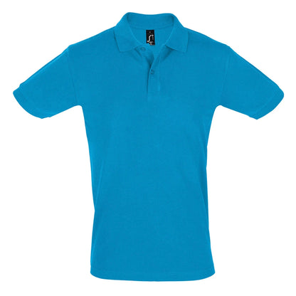 Aqua - Front - SOLS Mens Perfect Pique Short Sleeve Polo Shirt