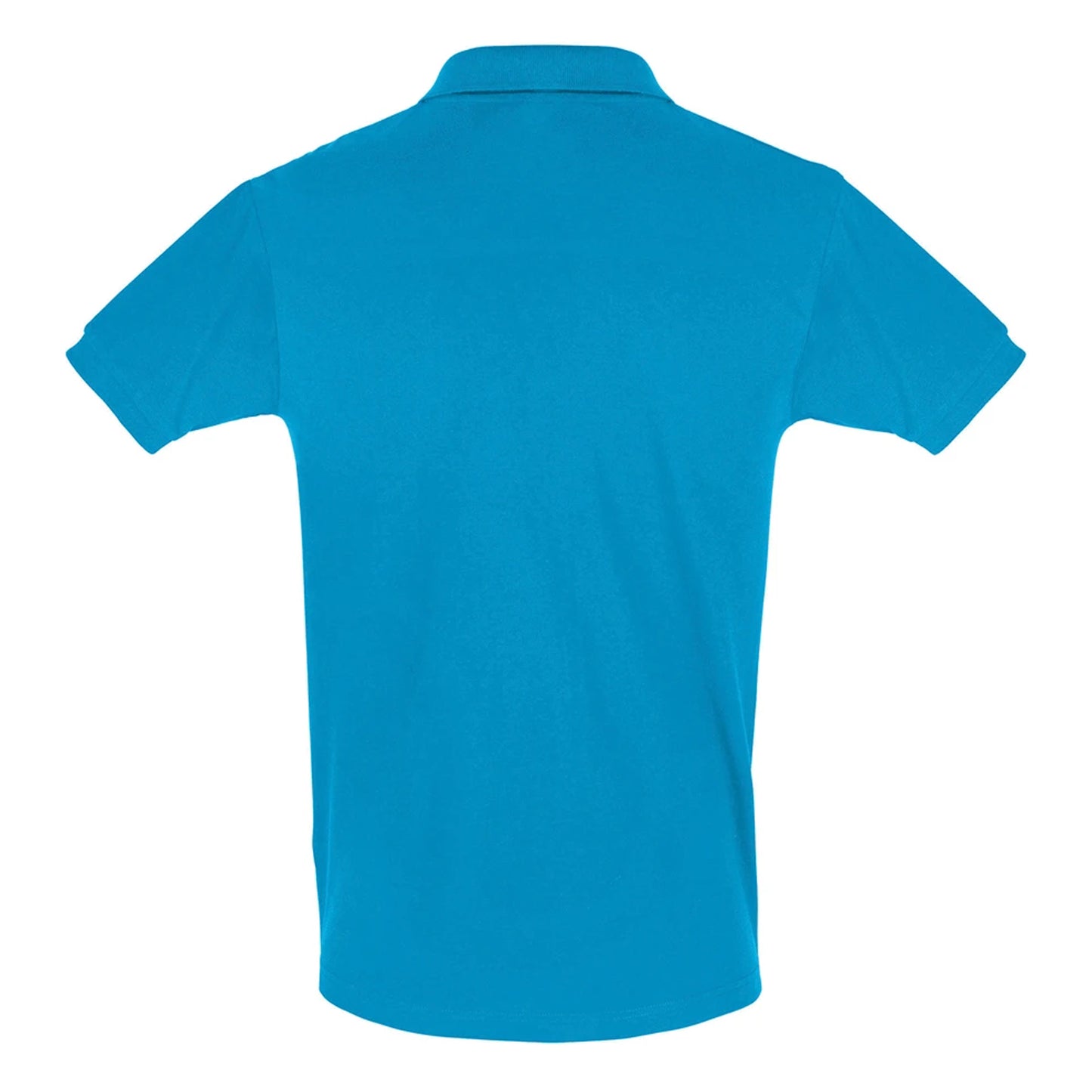 Aqua - Back - SOLS Mens Perfect Pique Short Sleeve Polo Shirt