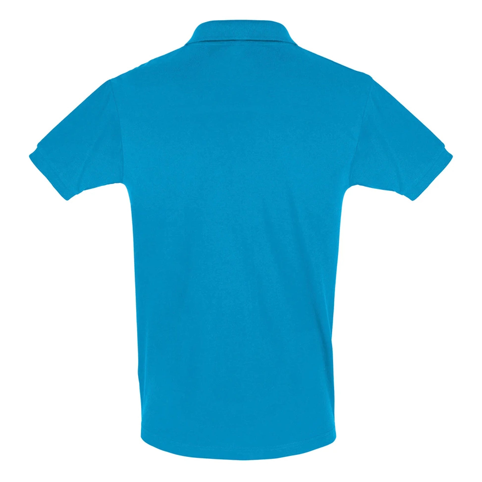 Aqua - Back - SOLS Mens Perfect Pique Short Sleeve Polo Shirt