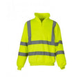 Yellow - Front - Yoko Unisex Zip Neck Hi-Vis Sweatshirt