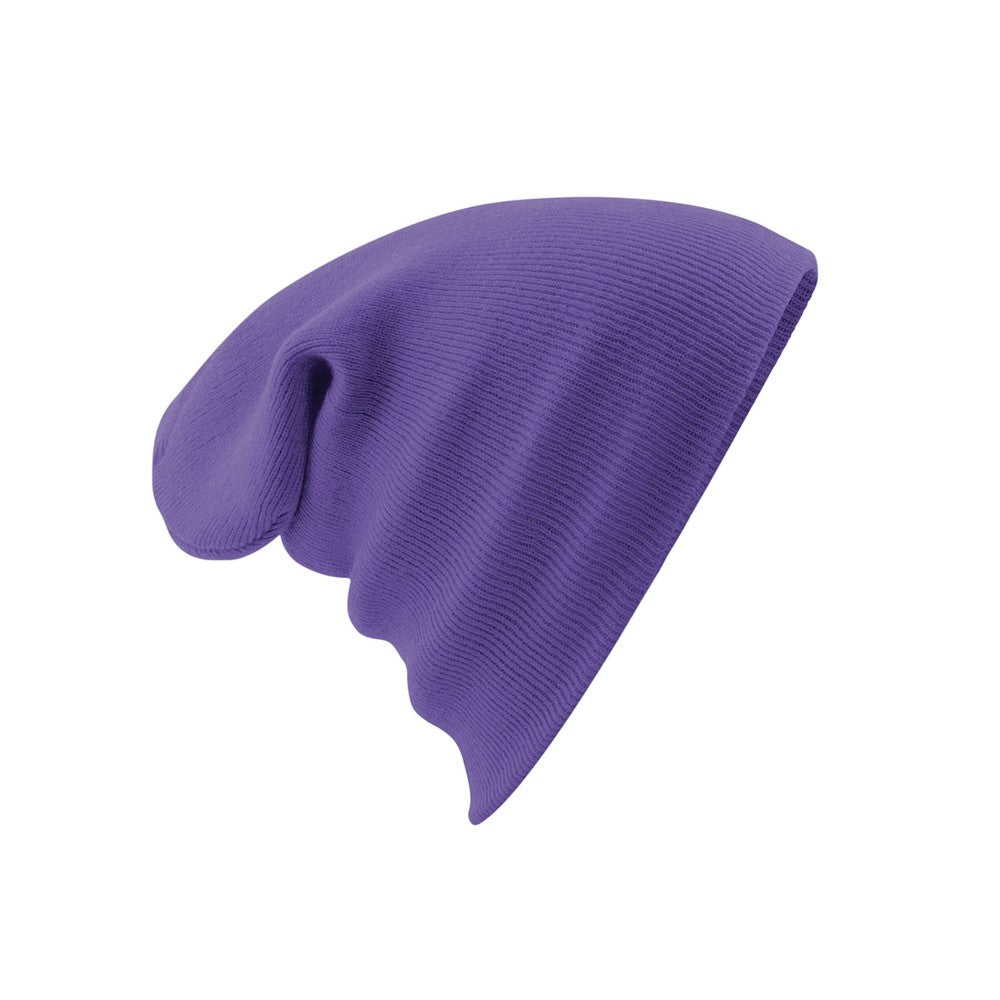 Purple - Back - Beechfield Unisex Original Cuffed Beanie Winter Hat
