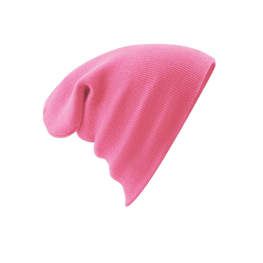 True Pink - Back - Beechfield Unisex Original Cuffed Beanie Winter Hat