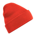 Fire Red - Front - Beechfield Unisex Original Cuffed Beanie Winter Hat