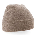 Heather Oatmeal - Back - Beechfield Unisex Original Cuffed Beanie Winter Hat