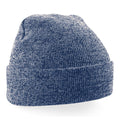 Heather Navy - Back - Beechfield Unisex Original Cuffed Beanie Winter Hat
