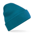 Teal - Back - Beechfield Unisex Original Cuffed Beanie Winter Hat