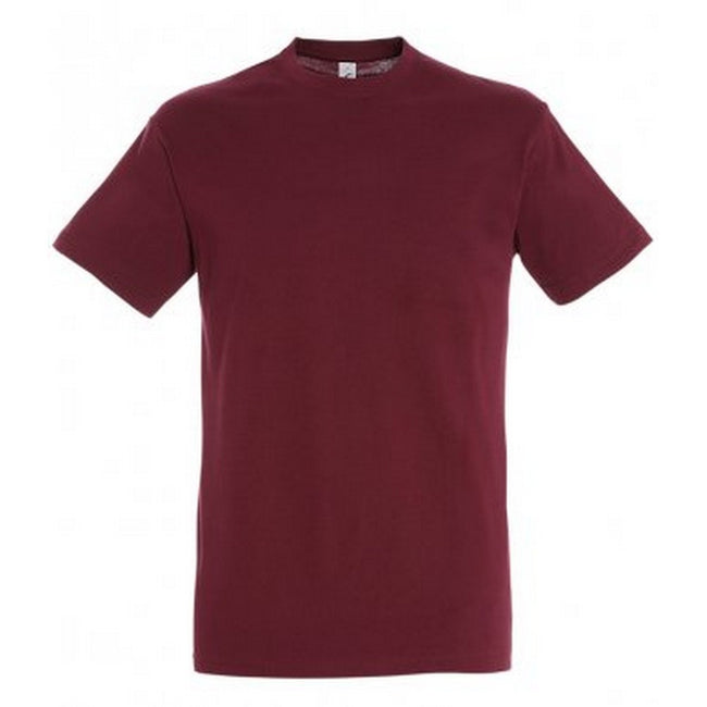 Burgundy - Front - SOLS Mens Regent Short Sleeve T-Shirt