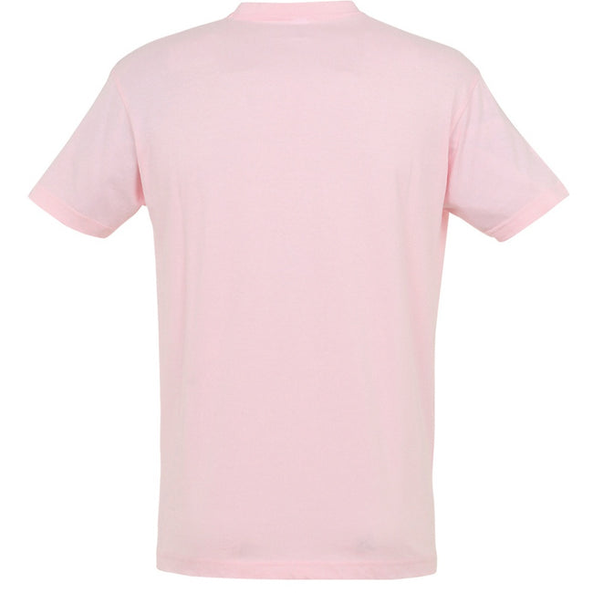 Medium Pink - Back - SOLS Mens Regent Short Sleeve T-Shirt