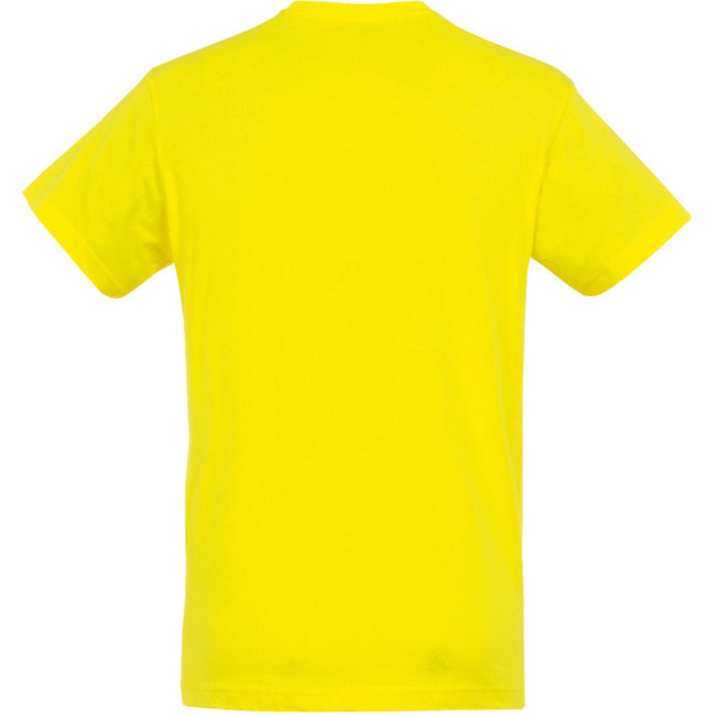 Lemon - Back - SOLS Mens Regent Short Sleeve T-Shirt