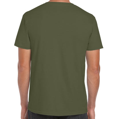 Military Green - Side - Gildan Mens Soft Style Ringspun T Shirt