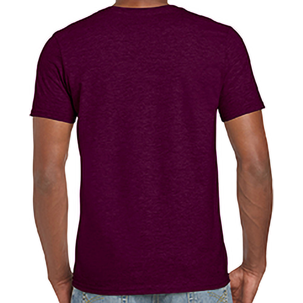 Maroon - Side - Gildan Mens Soft Style Ringspun T Shirt