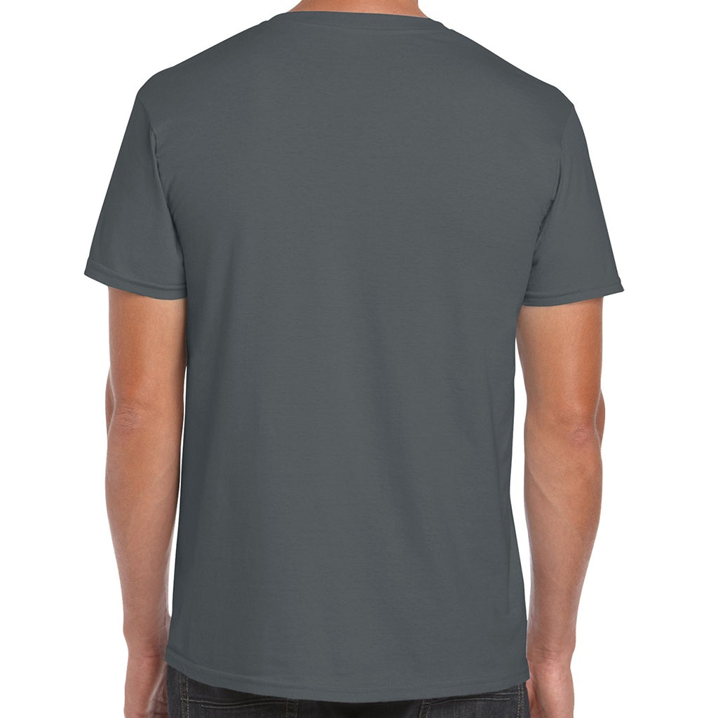 Charcoal - Side - Gildan Mens Soft Style Ringspun T Shirt