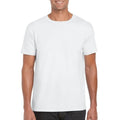 White - Side - Gildan Mens Soft Style Ringspun T Shirt