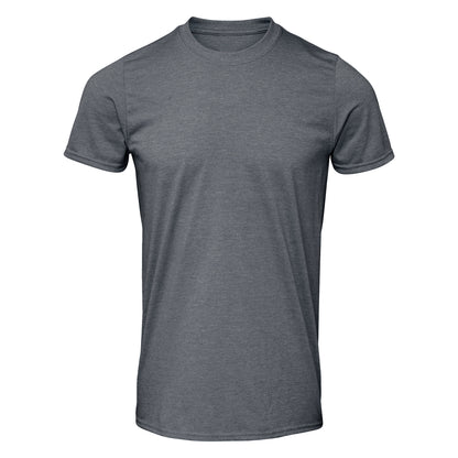 Dark Heather - Front - Gildan Mens Soft Style Ringspun T Shirt