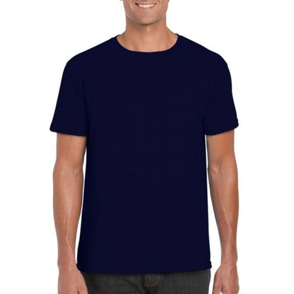 Navy - Back - Gildan Mens Soft Style Ringspun T Shirt
