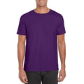 Purple - Back - Gildan Mens Soft Style Ringspun T Shirt