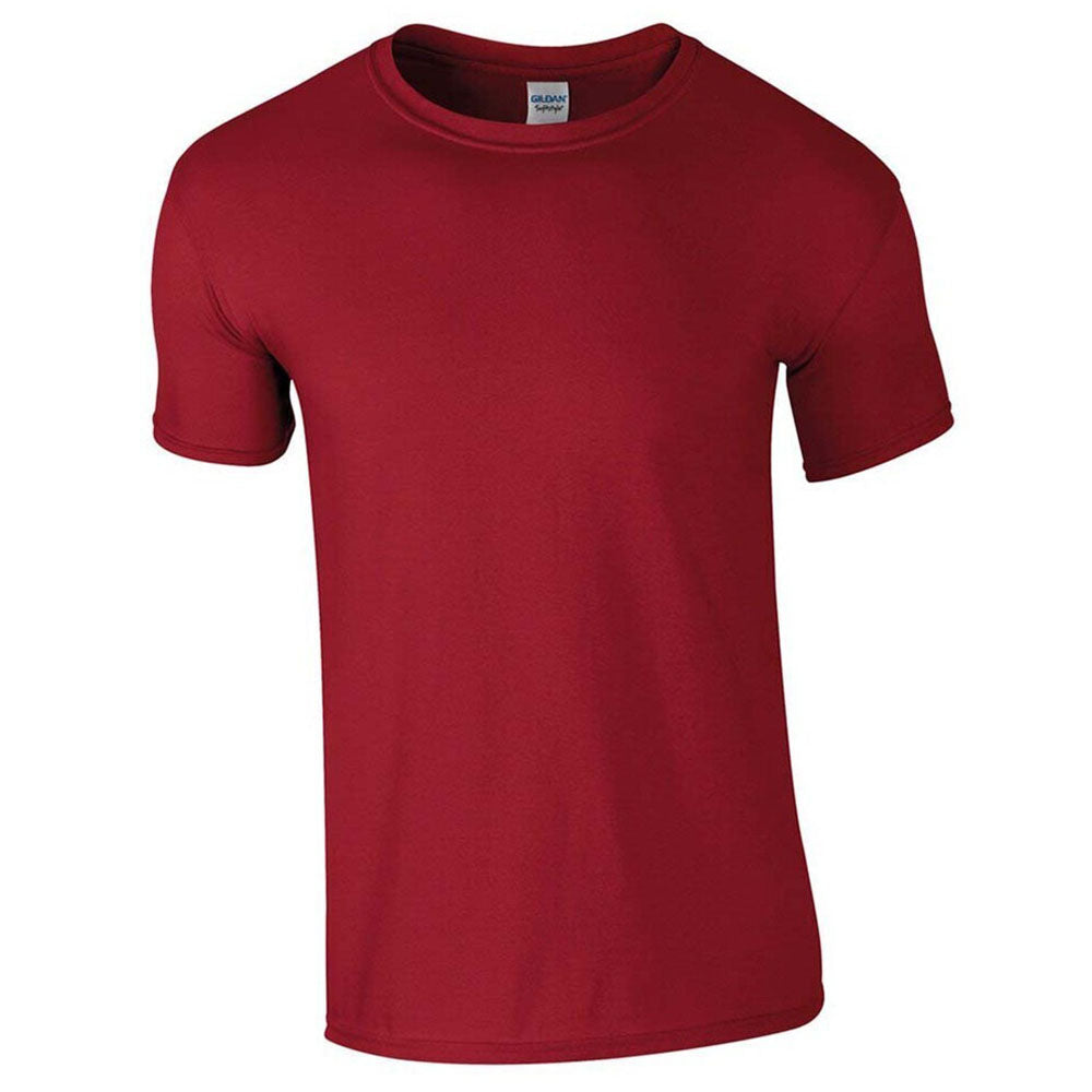 Cardinal Red - Front - Gildan Mens Soft Style Ringspun T Shirt