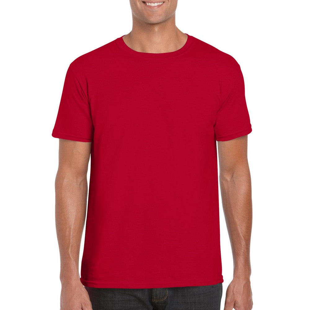 Cherry Red - Front - Gildan Mens Soft Style Ringspun T Shirt