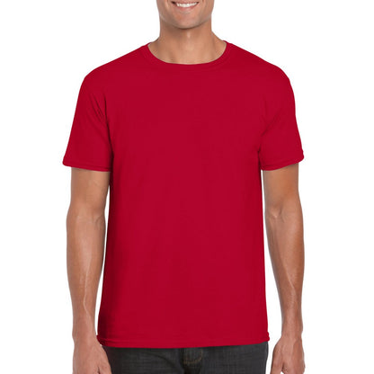 Cherry Red - Front - Gildan Mens Soft Style Ringspun T Shirt
